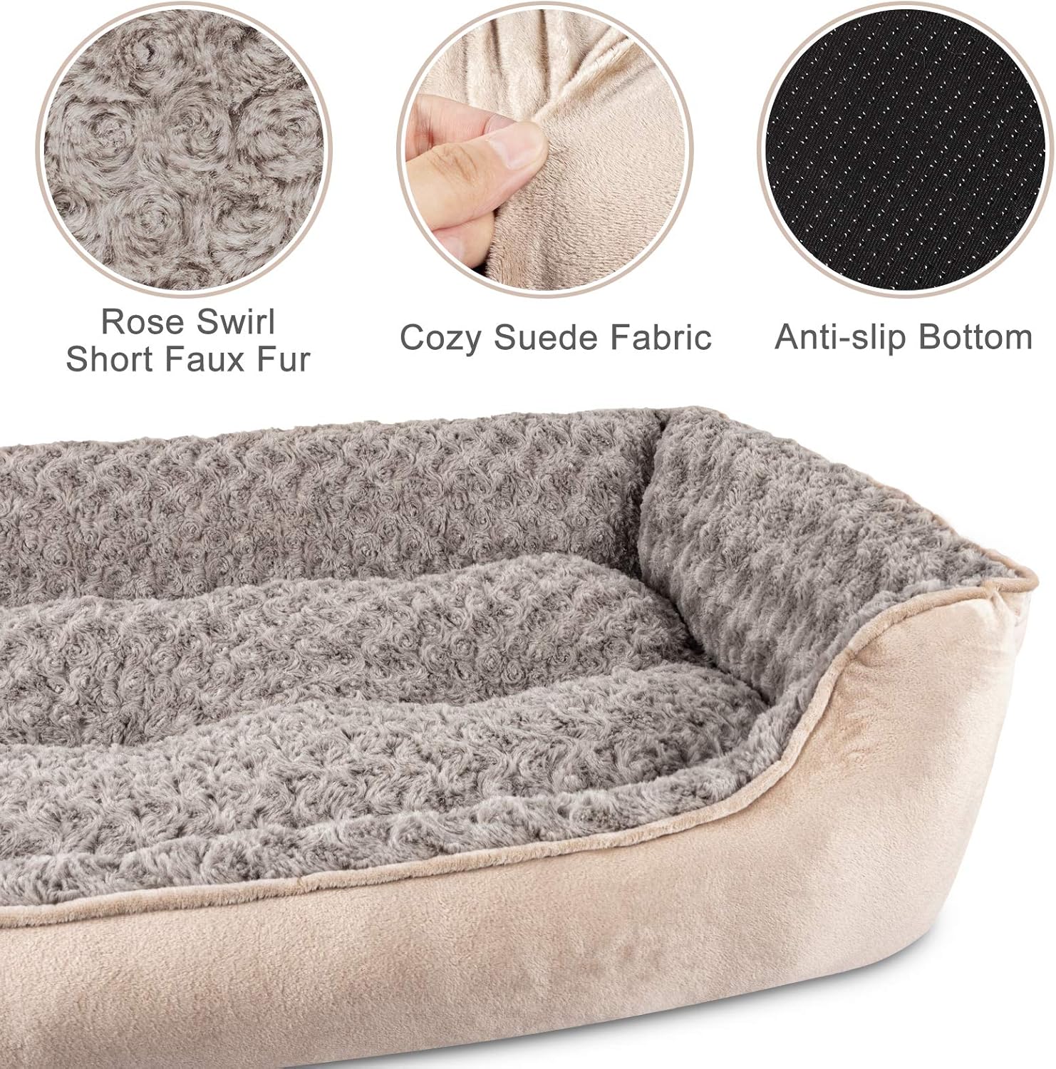 Durable Calming Dog Bed Rectangle Dog Bed for Dogs